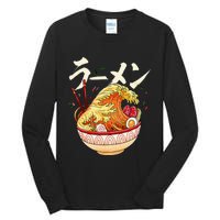 Great Ramen Wave Of Kanagawa Japanese Noodles Udon Kanji Tall Long Sleeve T-Shirt