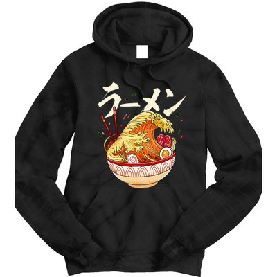 Great Ramen Wave Of Kanagawa Japanese Noodles Udon Kanji Tie Dye Hoodie