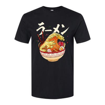 Great Ramen Wave Of Kanagawa Japanese Noodles Udon Kanji Softstyle® CVC T-Shirt