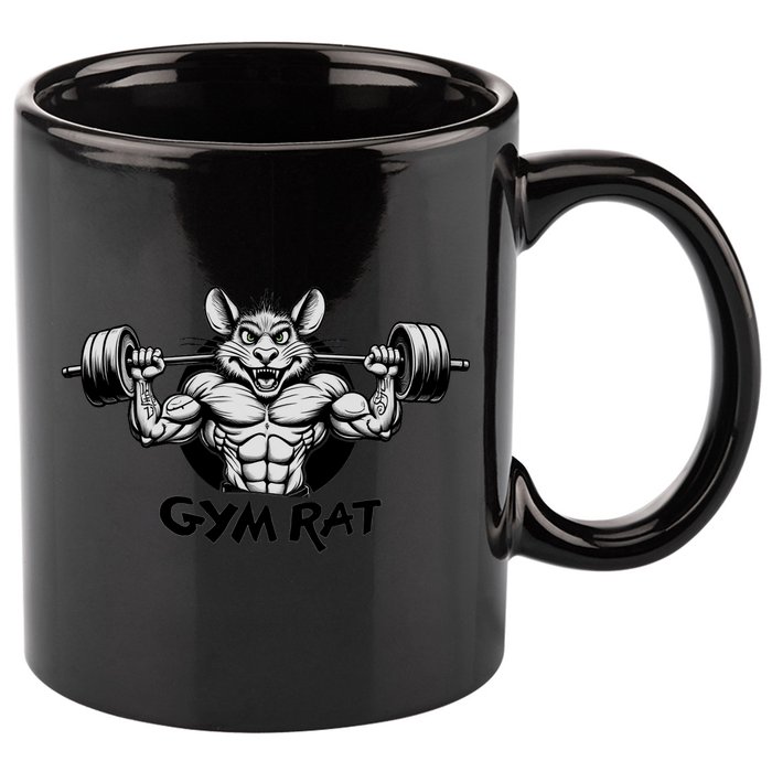 Gym Rat Workout 11oz C Handle Ceramic Mug