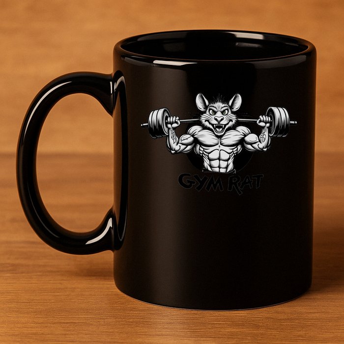 Gym Rat Workout 11oz C Handle Ceramic Mug