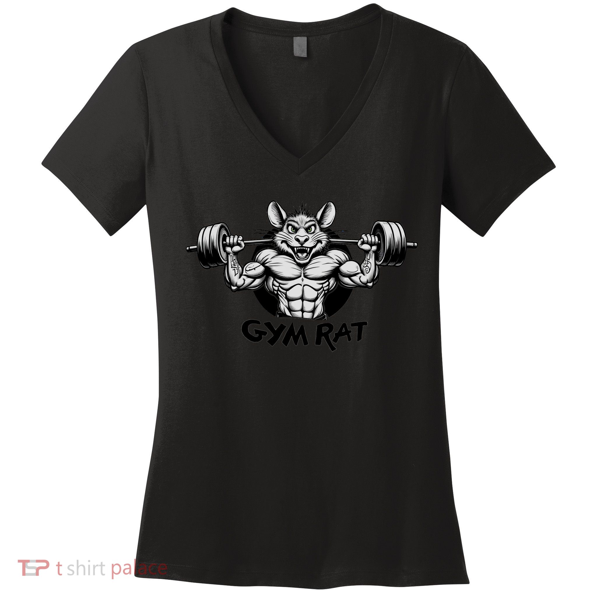 Gym Rat Workout Women's V-Neck T-Shirt