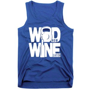 Gym Rats Wod Now Wine Later Gift Tank Top