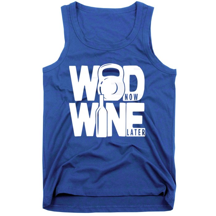 Gym Rats Wod Now Wine Later Gift Tank Top