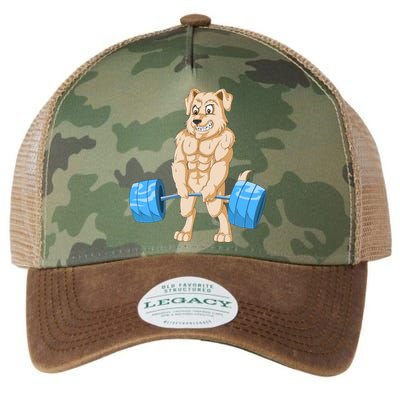 Golden Retriver Weightlifting Legacy Tie Dye Trucker Hat