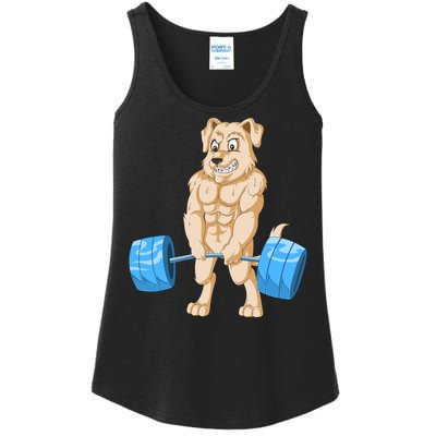 Golden Retriver Weightlifting Ladies Essential Tank