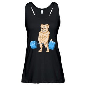 Golden Retriver Weightlifting Ladies Essential Flowy Tank