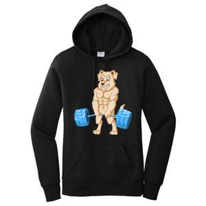 Golden Retriver Weightlifting Women's Pullover Hoodie