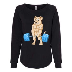 Golden Retriver Weightlifting Womens California Wash Sweatshirt