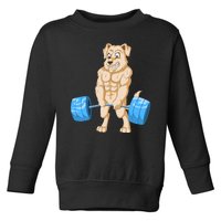 Golden Retriver Weightlifting Toddler Sweatshirt