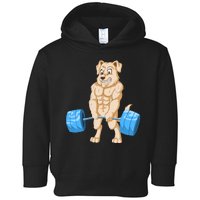 Golden Retriver Weightlifting Toddler Hoodie