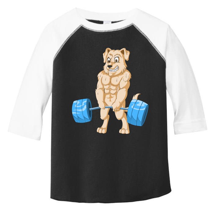 Golden Retriver Weightlifting Toddler Fine Jersey T-Shirt