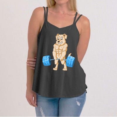 Golden Retriver Weightlifting Women's Strappy Tank