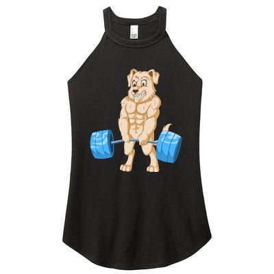 Golden Retriver Weightlifting Women's Perfect Tri Rocker Tank