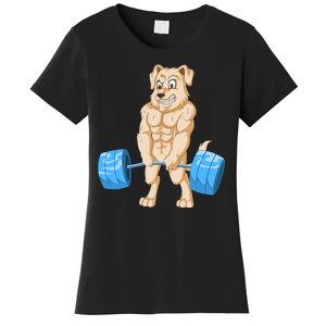 Golden Retriver Weightlifting Women's T-Shirt