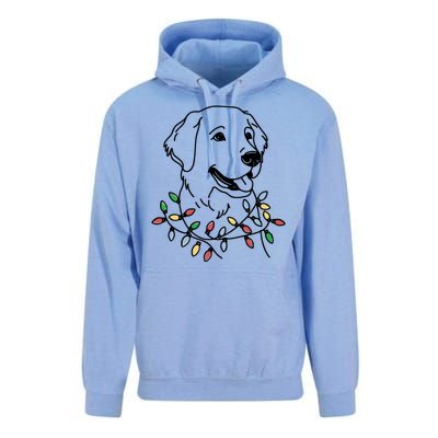 Golden Retriever With Christmas Lights Unisex Surf Hoodie