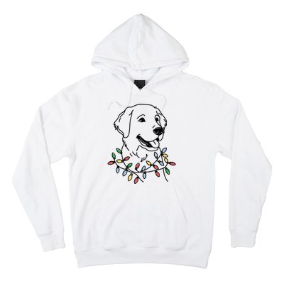 Golden Retriever With Christmas Lights Hoodie