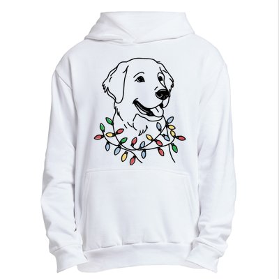 Golden Retriever With Christmas Lights Urban Pullover Hoodie