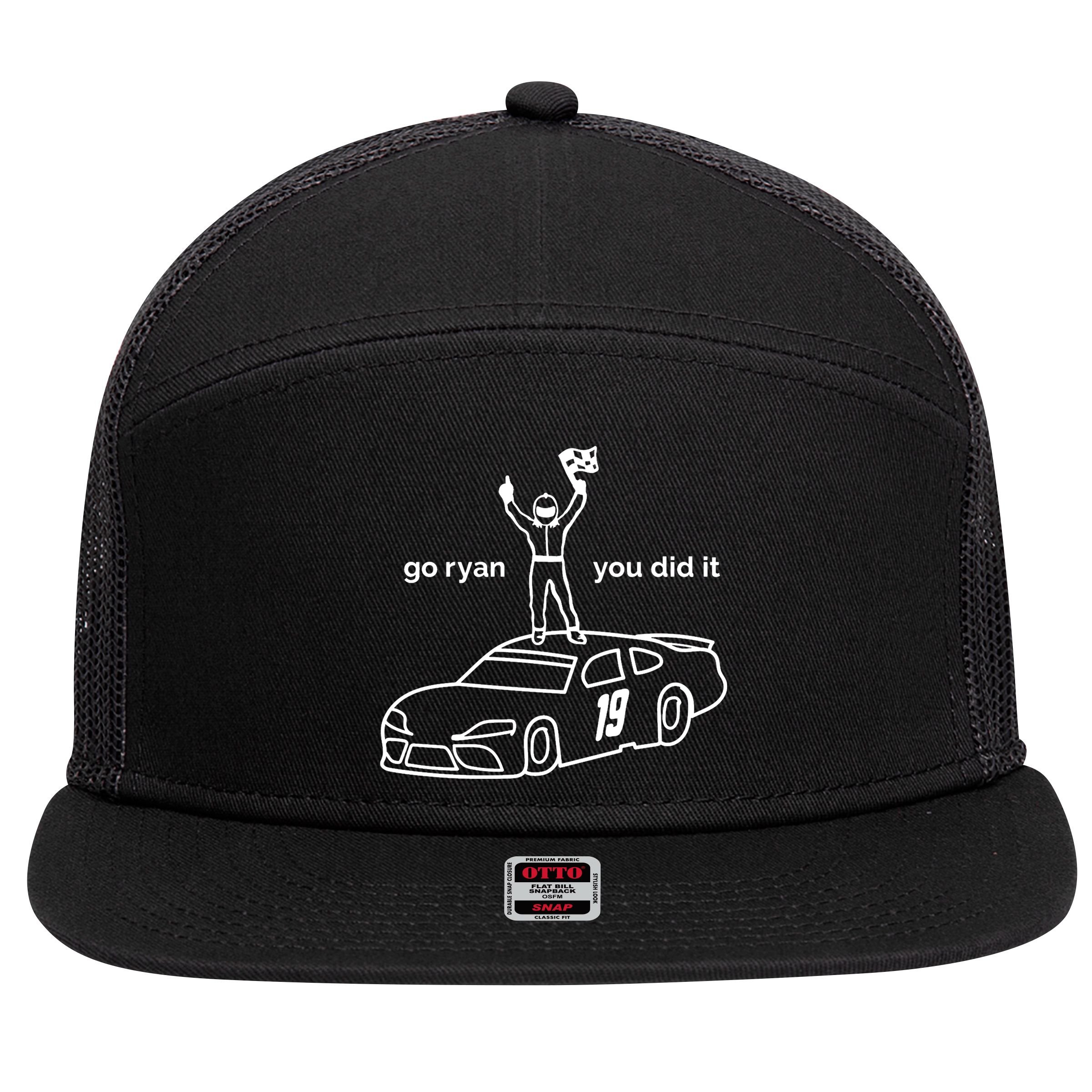 Go Ryan Win You Did It 7 Panel Mesh Trucker Snapback Hat