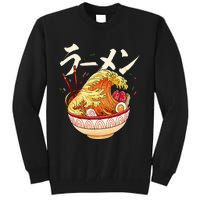 Great Ramen Wave Of Kanagawa Japanese Noodles Udon Kanji Tall Sweatshirt