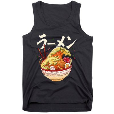 Great Ramen Wave Of Kanagawa Japanese Noodles Udon Kanji Tank Top