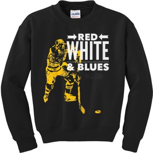 Ggt Red White And Blues Saint Louis Hockey Kids Sweatshirt