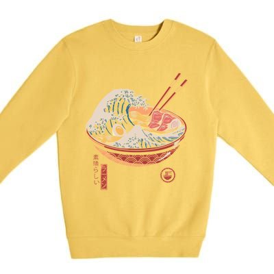 Great Ramen Wave Premium Crewneck Sweatshirt