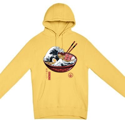 Great Ramen Wave White Premium Pullover Hoodie