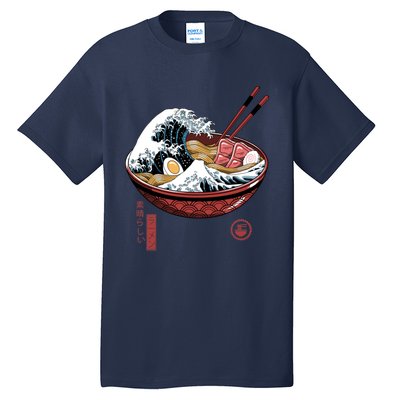 Great Ramen Wave White Tall T-Shirt