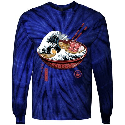 Great Ramen Wave White Tie-Dye Long Sleeve Shirt