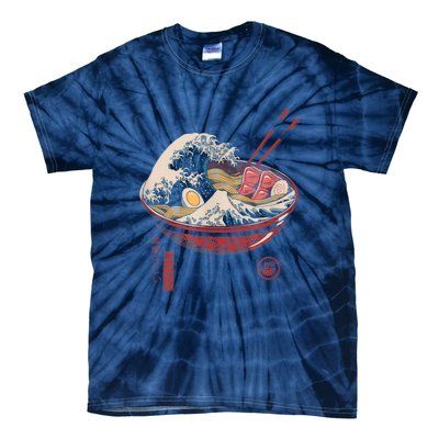 Great Ramen Wave Off Kanagawa Funny Japanese Food Tie-Dye T-Shirt