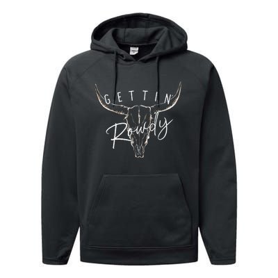 Getting Rowdy Western Getting Hitched Bachelorette Performance Fleece Hoodie