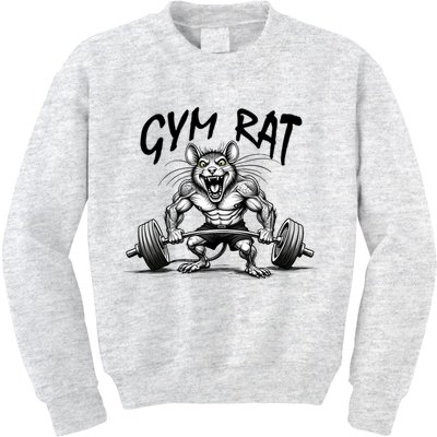 Gym Rat Workout Front and Back Kids Sweatshirt