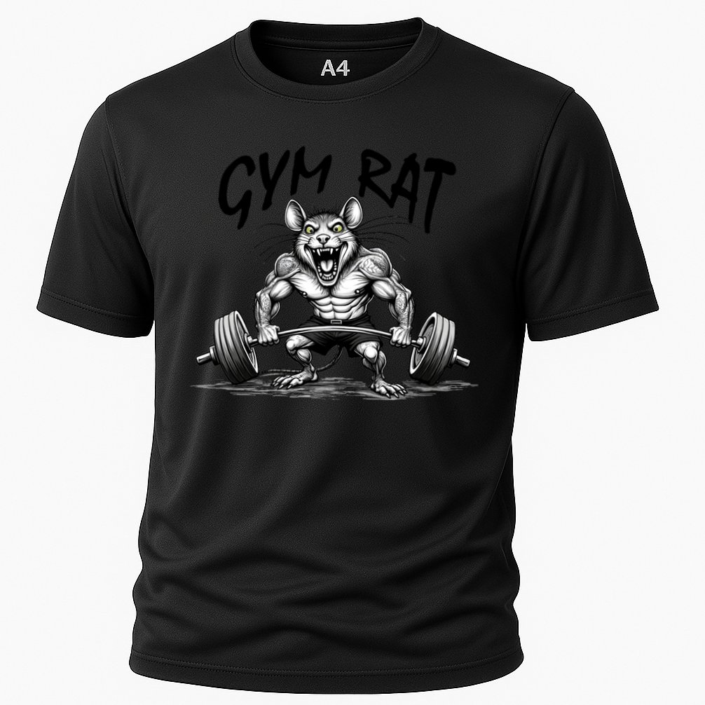 Gym Rat Workout Front and Back Cooling Performance Crew T-Shirt