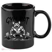 Gym Rat Workout Front and Back 11oz C Handle Ceramic Mug