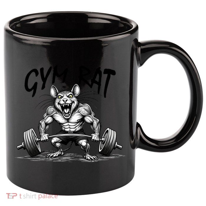 Gym Rat Workout Front and Back 11oz C Handle Ceramic Mug