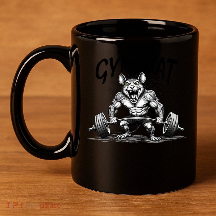 Gym Rat Workout Front and Back 11oz C Handle Ceramic Mug