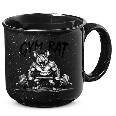 Gym Rat Workout Front and Back 15oz Campfire Ceramic Mug