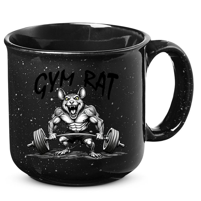 Gym Rat Workout Front and Back 15oz Campfire Ceramic Mug