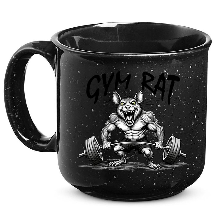 Gym Rat Workout Front and Back 15oz Campfire Ceramic Mug