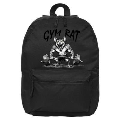 Gym Rat Workout Front and Back 16 in Basic Backpack