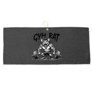 Gym Rat Workout Front and Back Large Microfiber Waffle Golf Towel