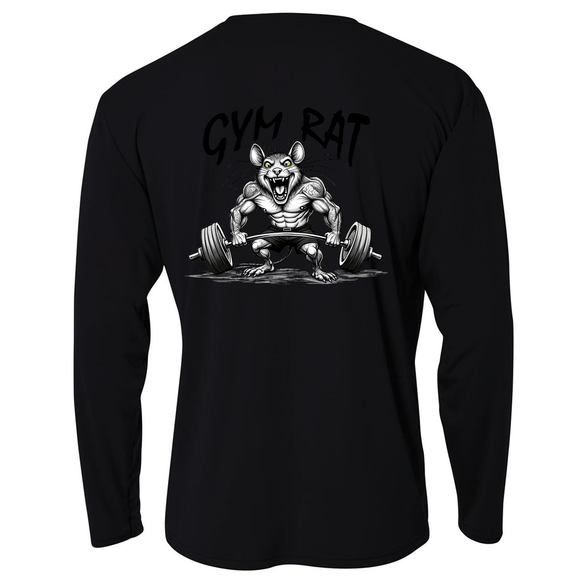 Gym Rat Workout Front and Back Cooling Performance Long Sleeve Crew
