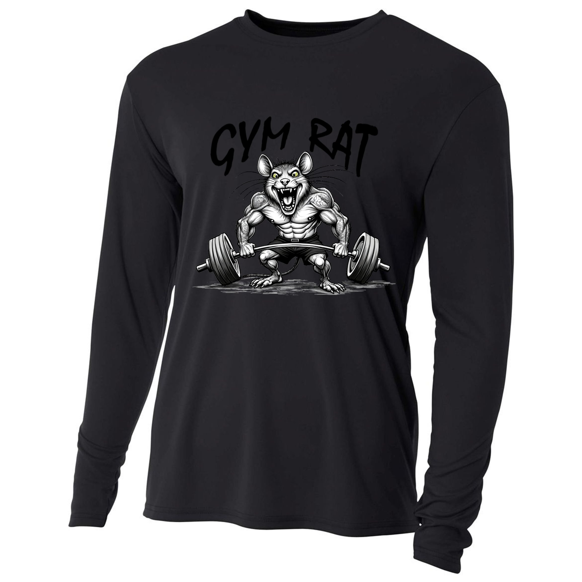 Gym Rat Workout Front and Back Cooling Performance Long Sleeve Crew