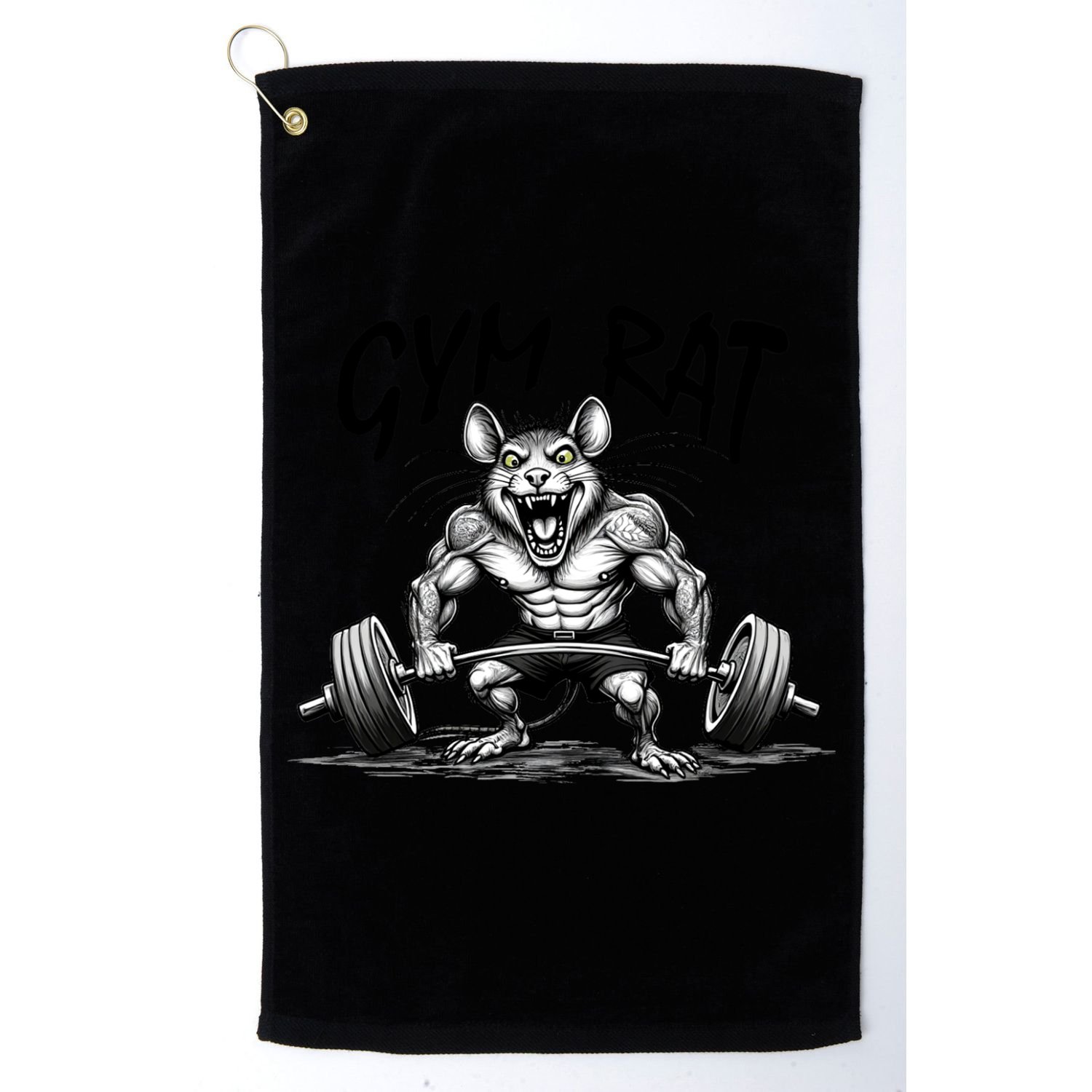 Gym Rat Workout Front and Back Golf Towel
