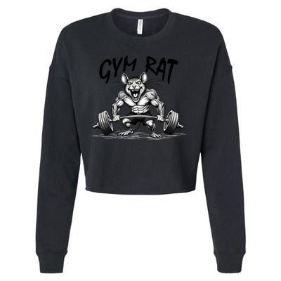 Gym Rat Workout Front and Back Cropped Pullover Crew