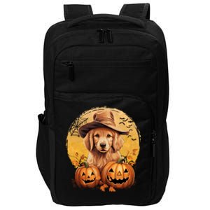 Golden Retriever Witch Howloween Pawsome Pumpkin Halloween Meaningful Gift Impact Tech Backpack