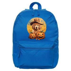 Golden Retriever Witch Howloween Pawsome Pumpkin Halloween Meaningful Gift 16 in Basic Backpack