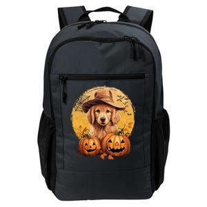 Golden Retriever Witch Howloween Pawsome Pumpkin Halloween Meaningful Gift Daily Commute Backpack