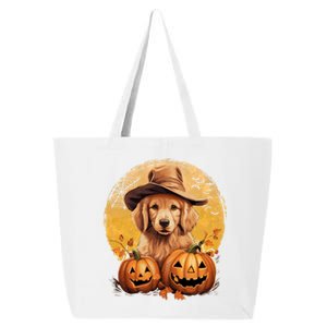 Golden Retriever Witch Howloween Pawsome Pumpkin Halloween Meaningful Gift 25L Jumbo Tote